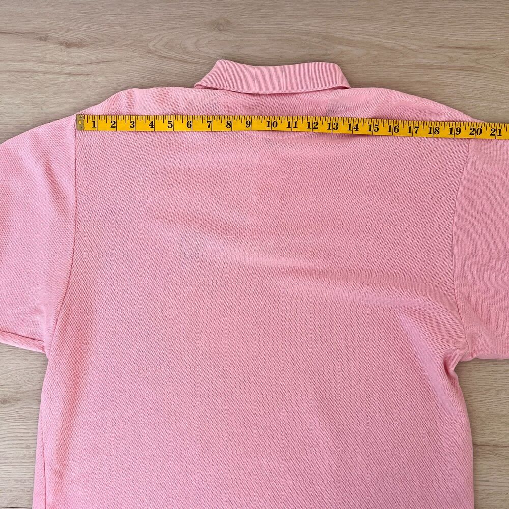 Vintage 90s Chaps Ralph Lauren 100% Cotton USA Made Pink Polo Shirt Size Medium - Picture 14 of 15